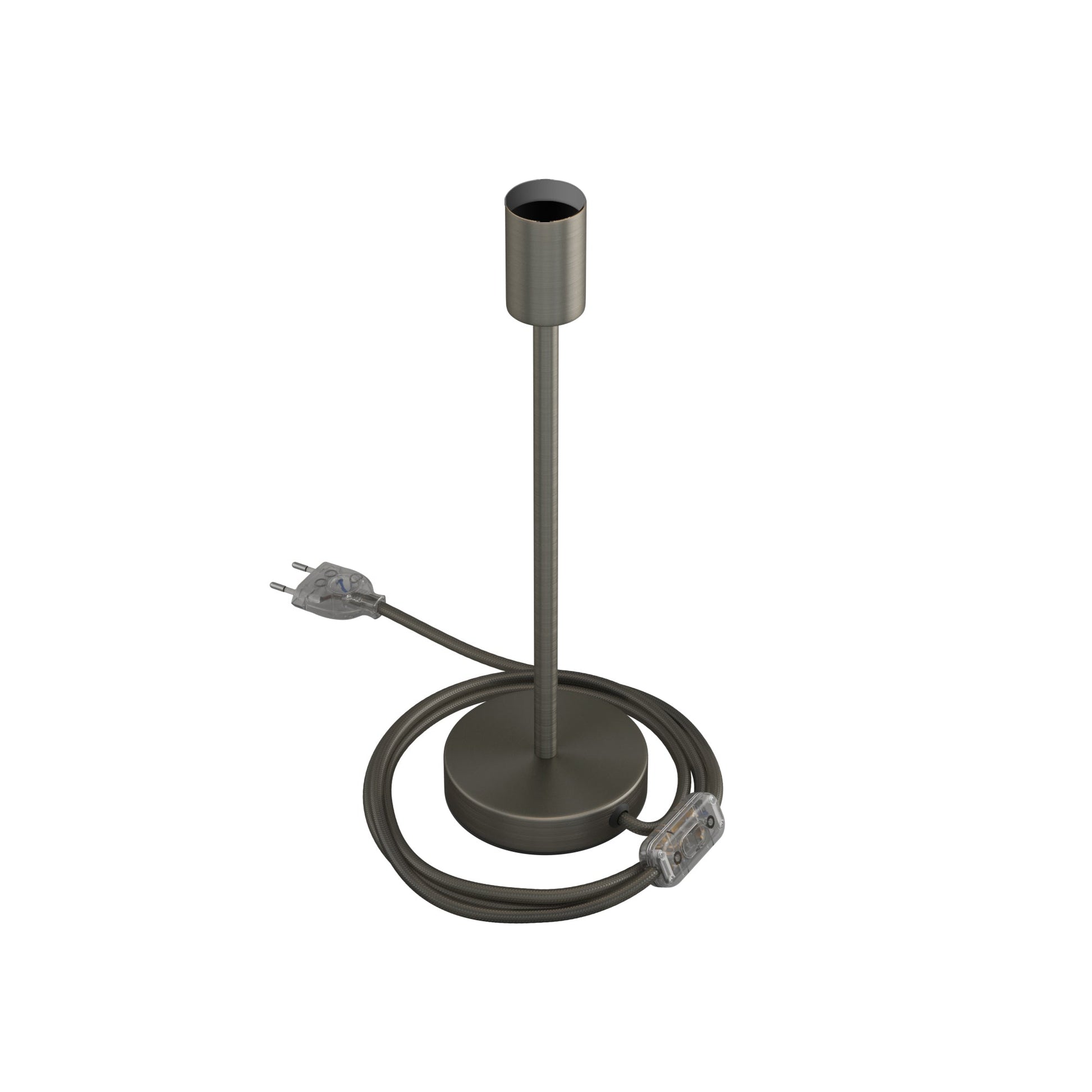 Alzaluce - Lampada da tavolo in metallo - Titanio satinato 30 cm