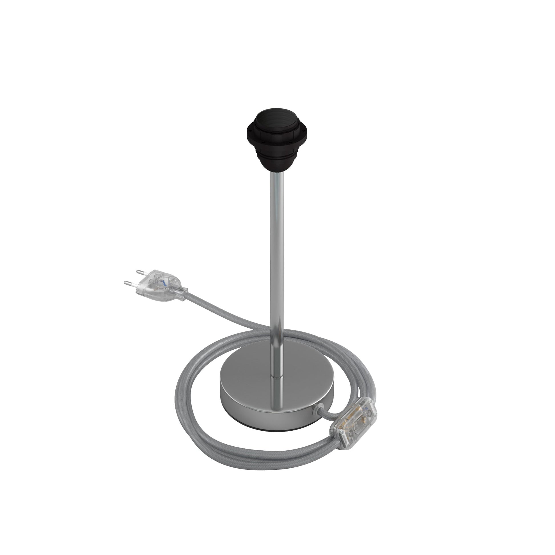 Alzaluce per paralume - Lampada da tavolo in metallo - Cromo 25 cm