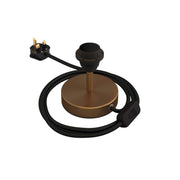 Alzaluce per paralume - Lampada da tavolo in metallo e spina UK - Bronzo satinato 5 cm