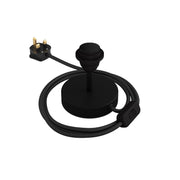 Alzaluce per paralume - Lampada da tavolo in metallo e spina UK - Nero opaco 5 cm
