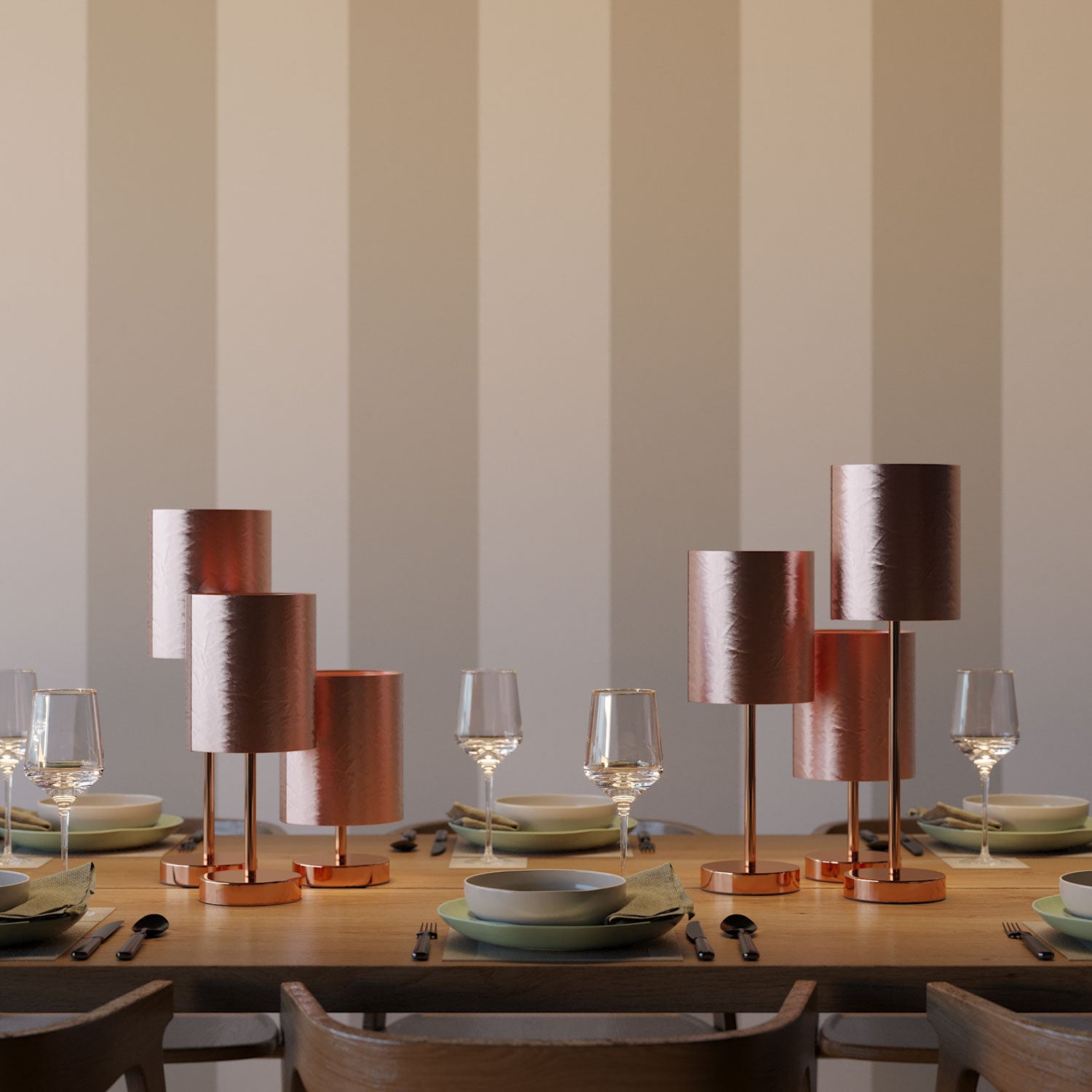 Alzaluce per paralume - Lampada da tavolo in metallo - Rame 5 cm