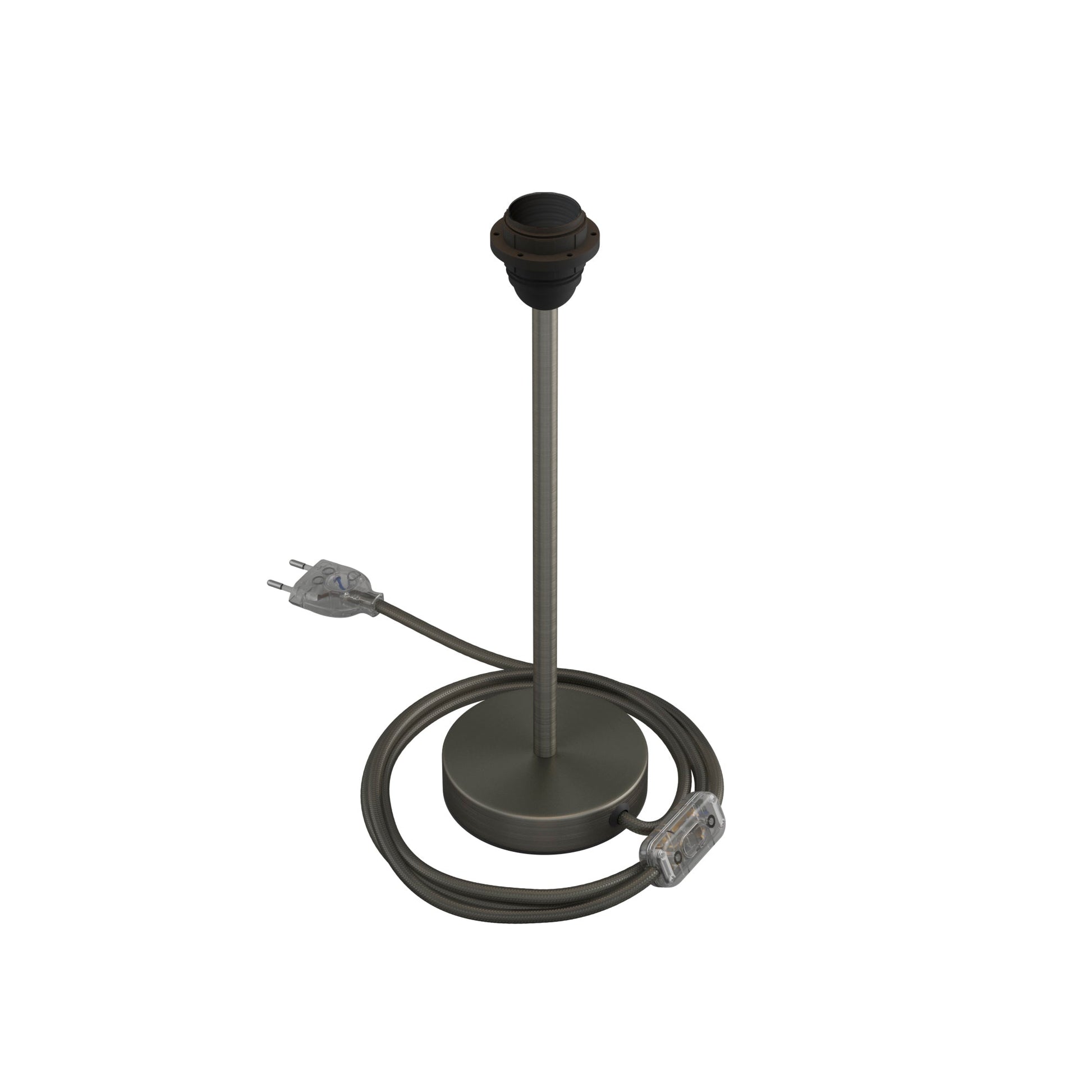 Alzaluce per paralume - Lampada da tavolo in metallo - Titanio satinato