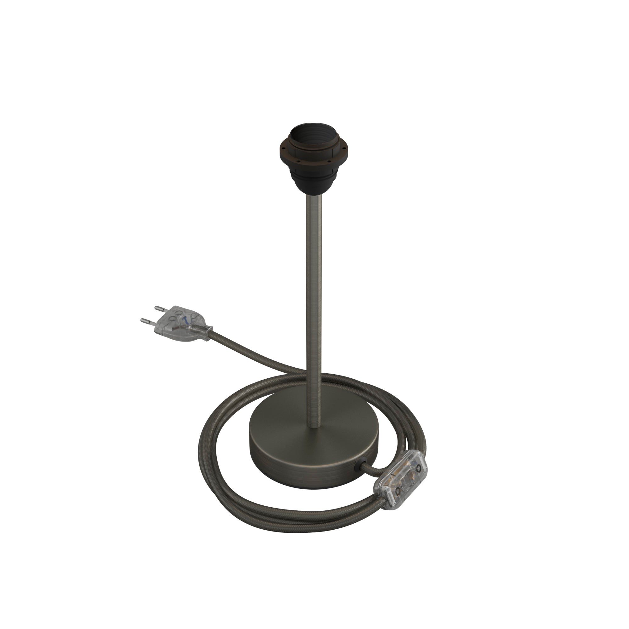 Alzaluce per paralume - Lampada da tavolo in metallo - Titanio satinato