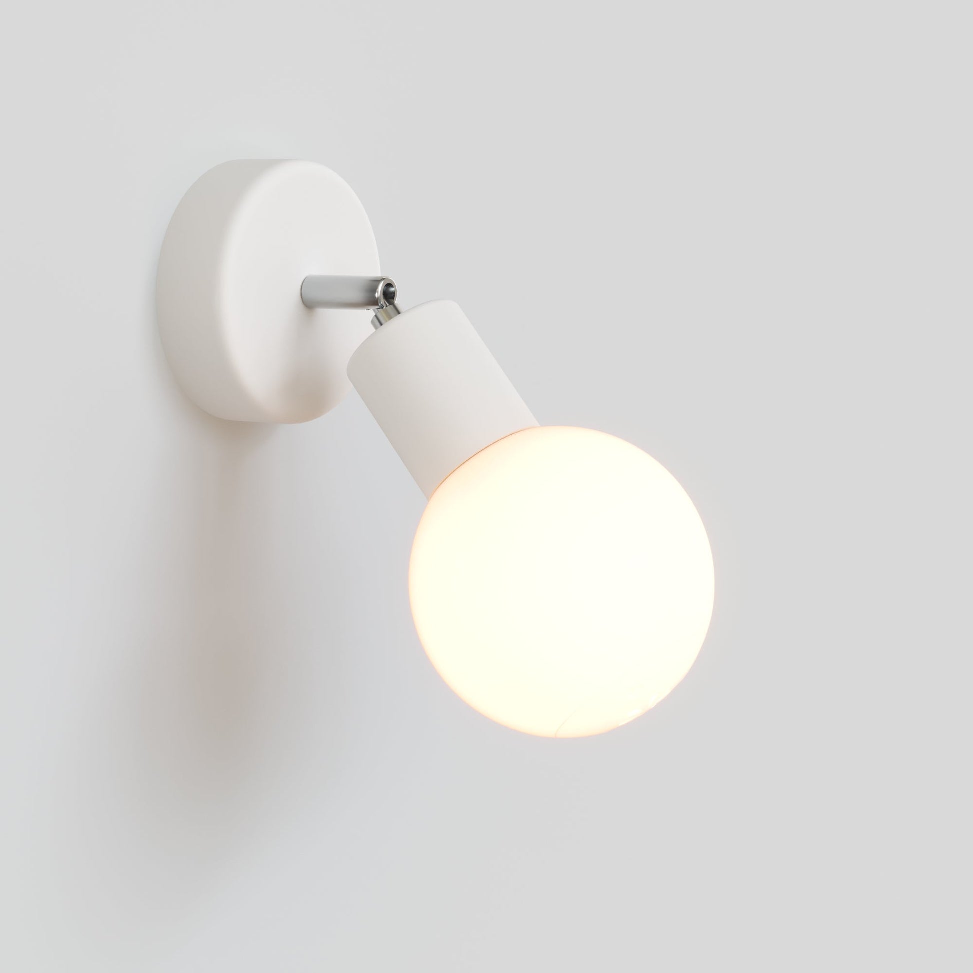 Applique da esterno Modulair IP65 con snodo regolabile e paralume a sfera infrangibile Unbreak-a-Ball - Bianco - Creative Cables