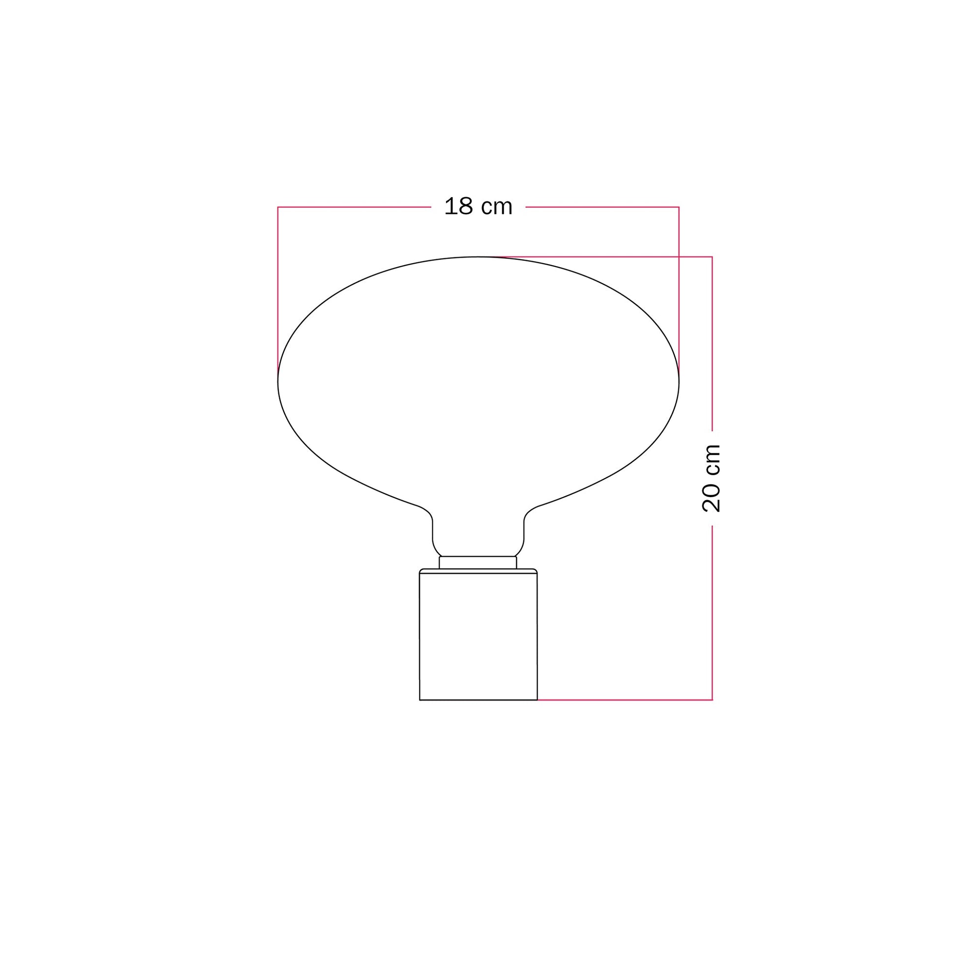 Applique in metallo con lampadina LED Ellipse effetto porcellana - Rame satinato