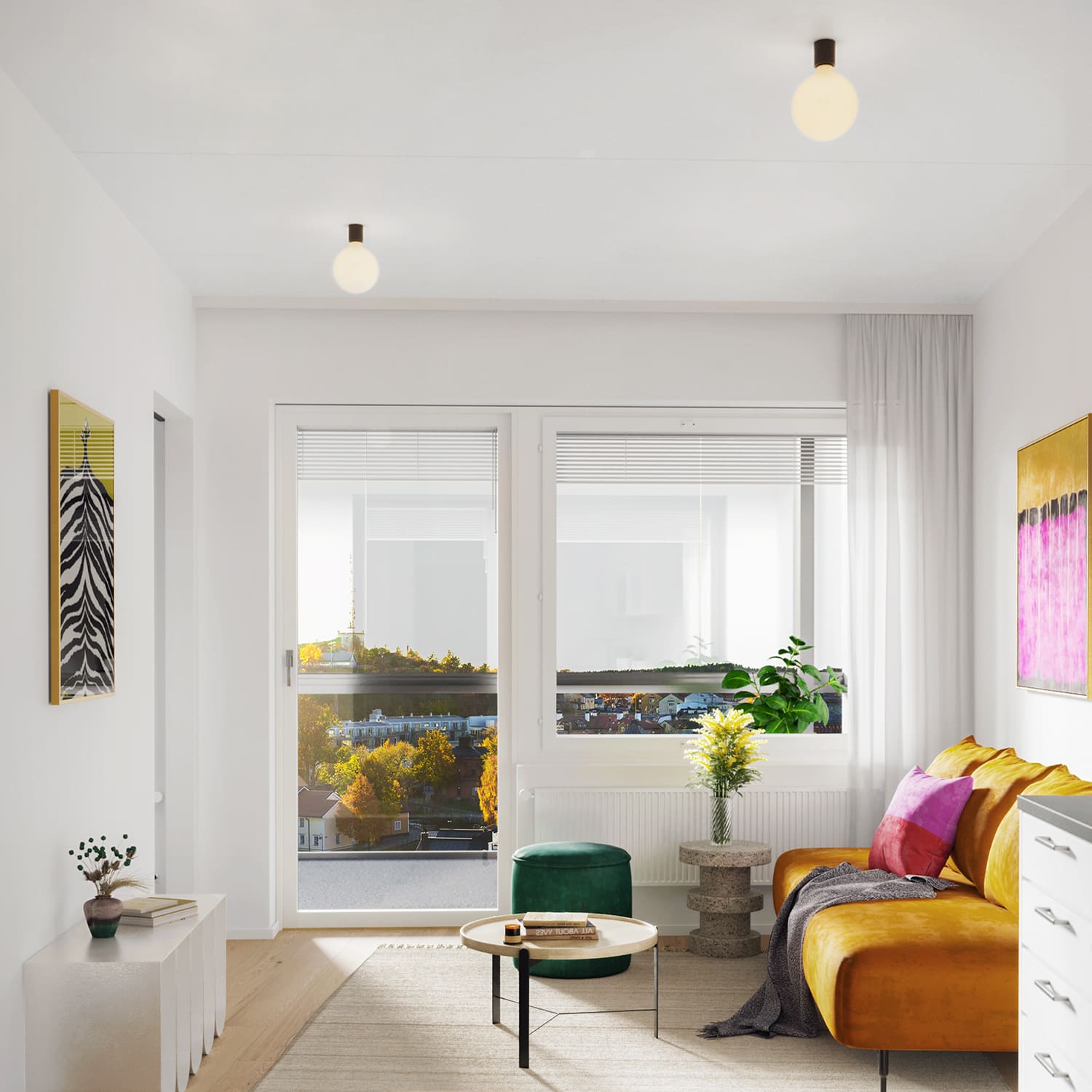 Applique Nera con lampadina a bulbo effetto porcellana - Waterproof IP44 - IO