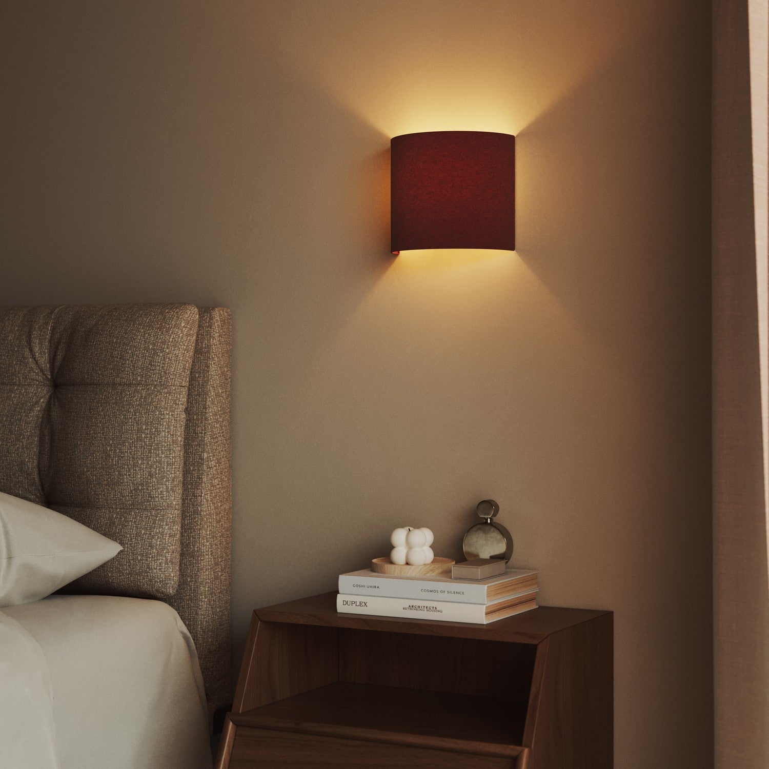 Applique Ventola con paralume in tessuto - Made in Italy - Lana Aragosta