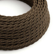 Brown Linen covered Twisted electric cable - TN04