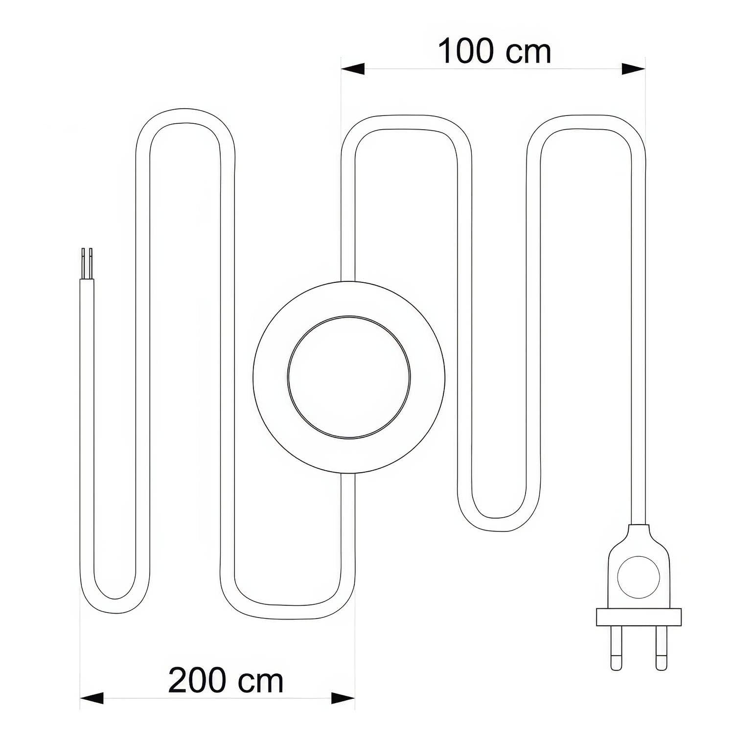 Cablaggio per lampada con cavo rame lucido e glitterato 3 m Bianco