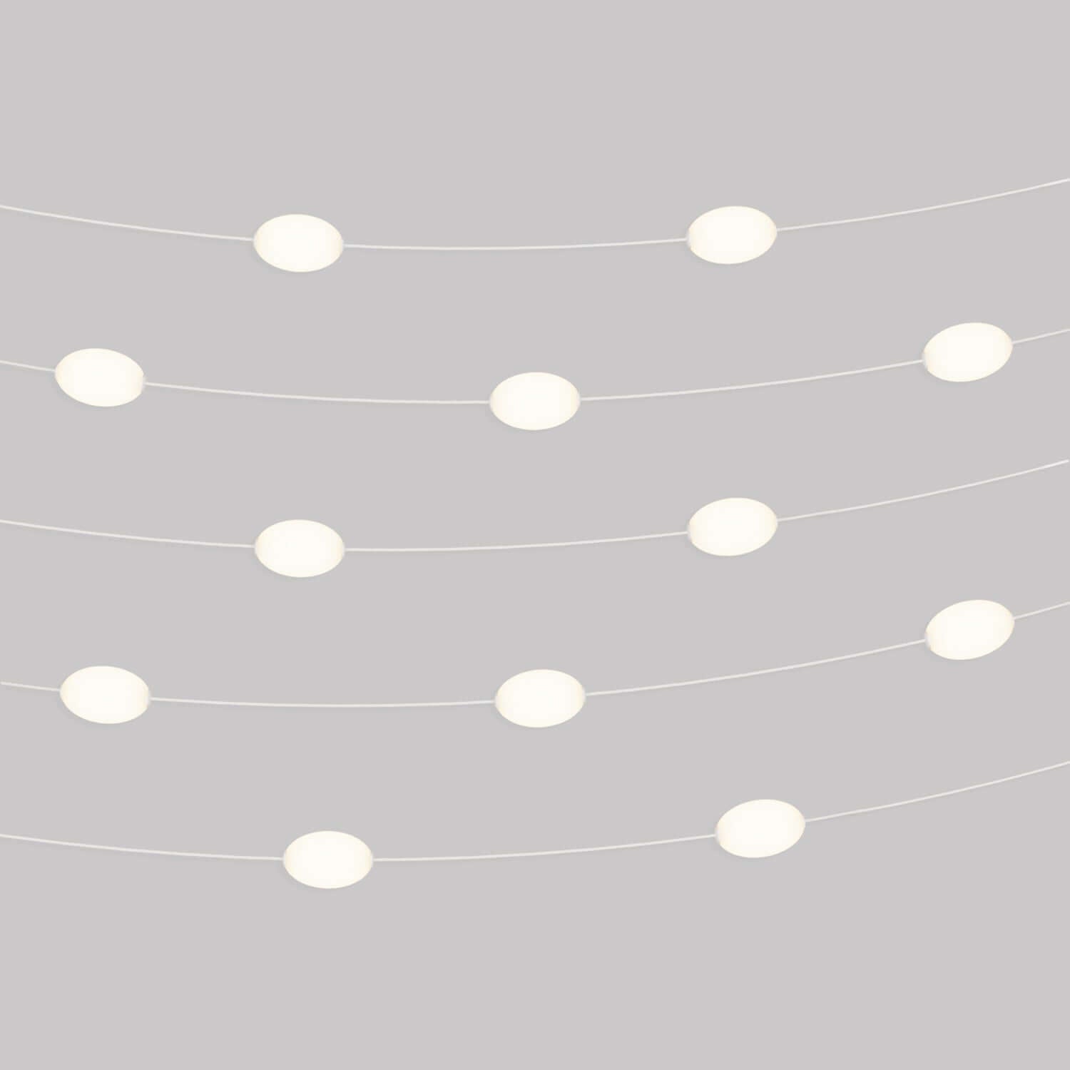 Catena luminosa 12 punti luce da esterno IP67 Bianco sabbia - Marina12 - Creative Cables