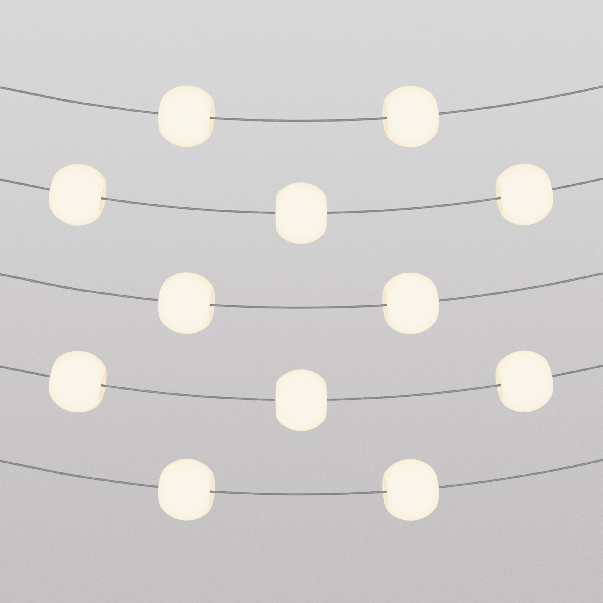 Catena luminosa 12 punti luce da esterno IP67 Grigio con spina UK - Marina12 Cherry