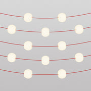 Catena luminosa 12 punti luce da esterno IP67 Rosso Stella Marina con spina UK - Marina12 Cherry