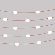 Catena luminosa 12 punti luce da esterno IP67 Rosso stella marina - Marina12