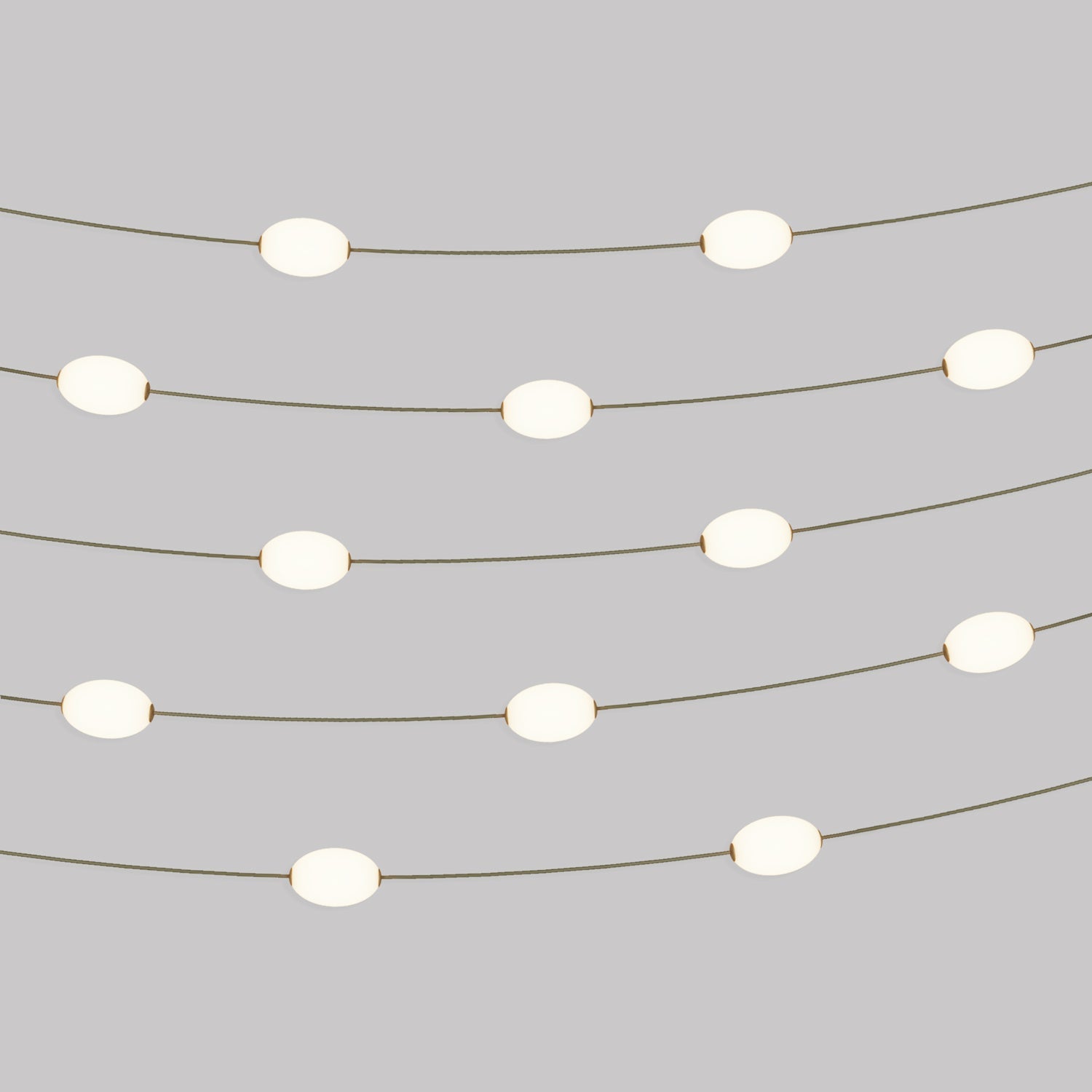 Catena luminosa 12 punti luce da esterno IP67 Verde oliva con spina UK - Marina12