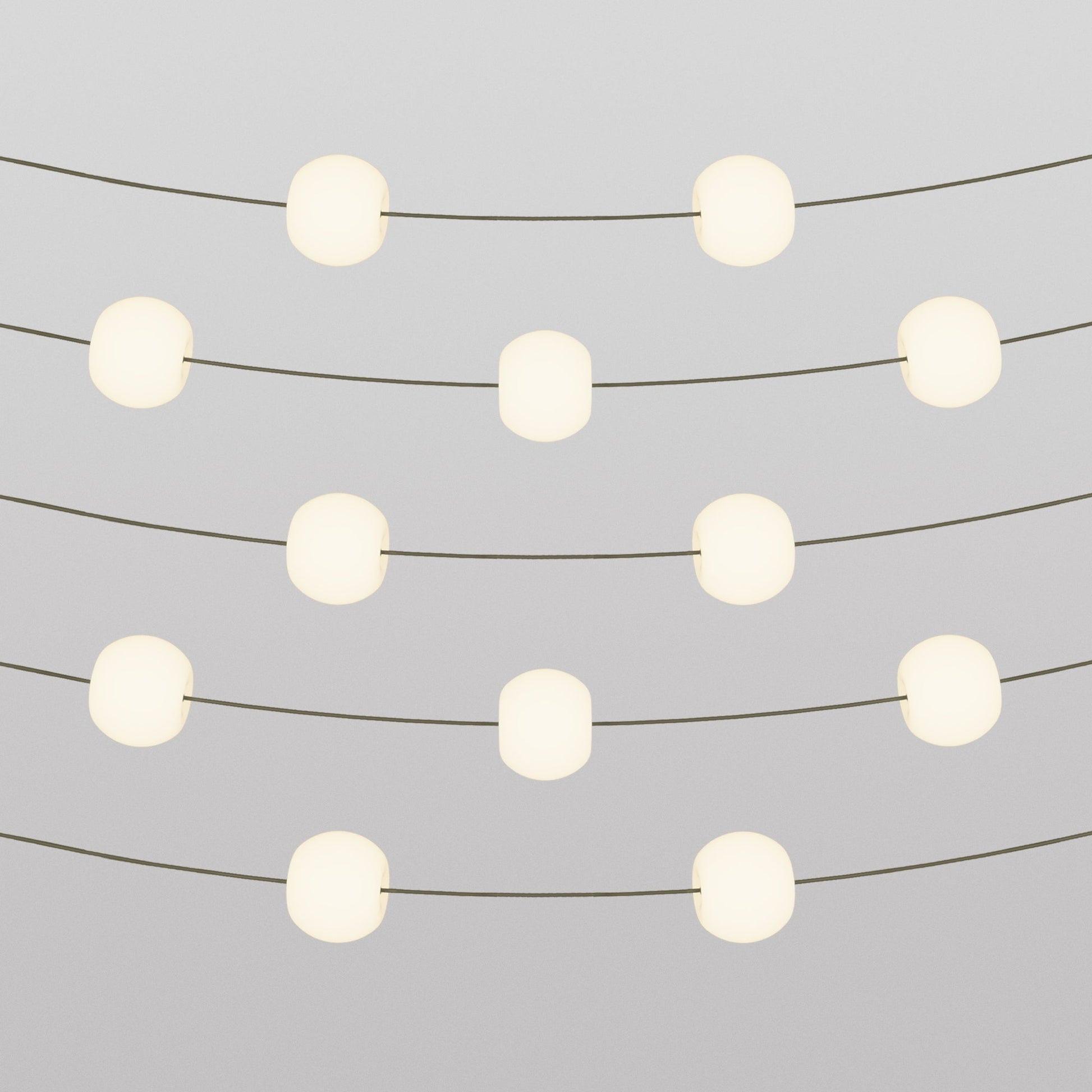 Catena luminosa 12 punti luce da esterno IP67 Verde Oliva con spina UK - Marina12 Cherry