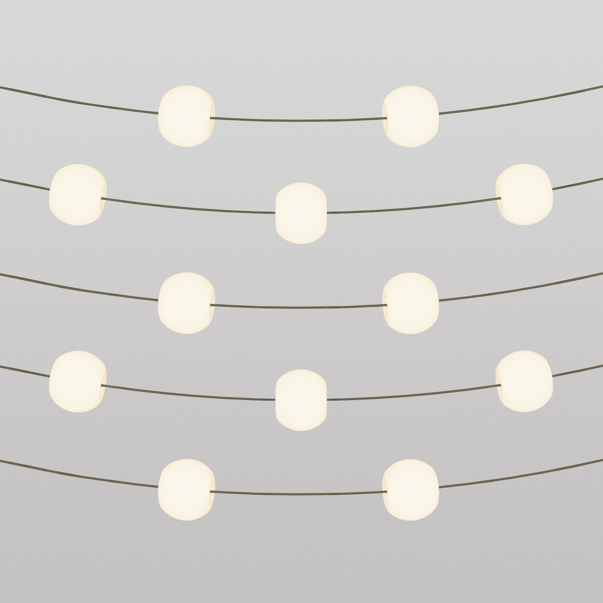 Catena luminosa 12 punti luce da esterno IP67 Verde Oliva con spina UK - Marina12 Cherry