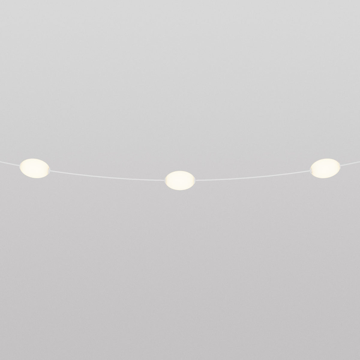 Catena luminosa 3 punti luce da esterno IP67 Bianco sabbia con spina UK - Marina3
