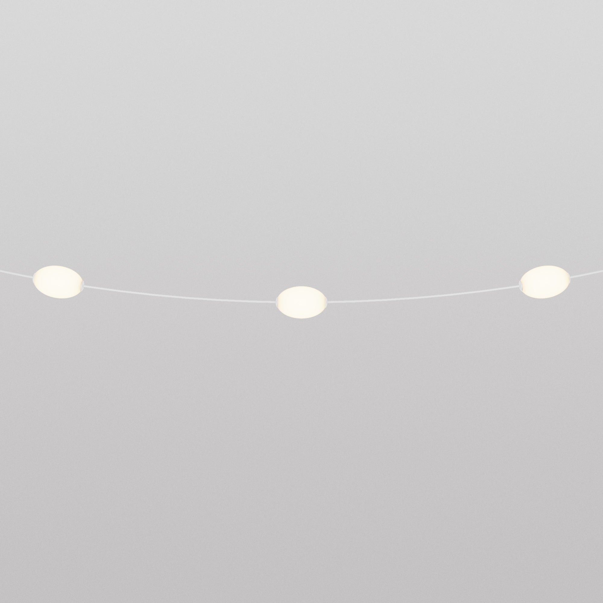 Catena luminosa 3 punti luce da esterno IP67 Bianco sabbia con spina UK - Marina3