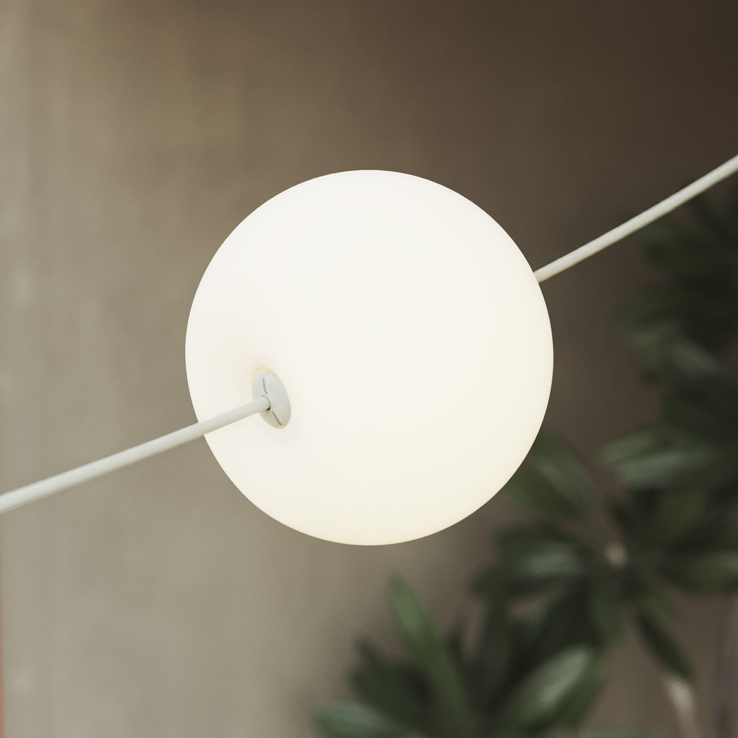 Catena luminosa 3 punti luce da esterno IP67 Bianco Sabbia con spina UK - Marina3 Cherry 70 cm