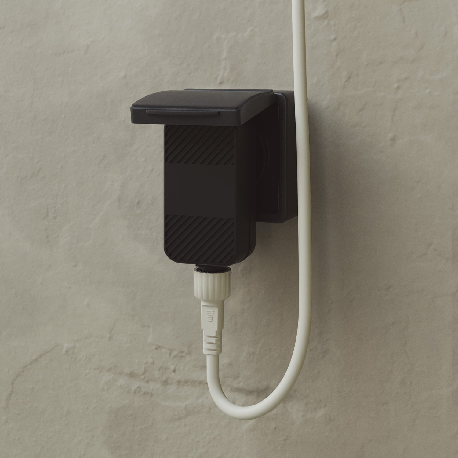 Catena luminosa 3 punti luce da esterno IP67 Bianco Sabbia con spina UK - Marina3 Cherry 140 cm