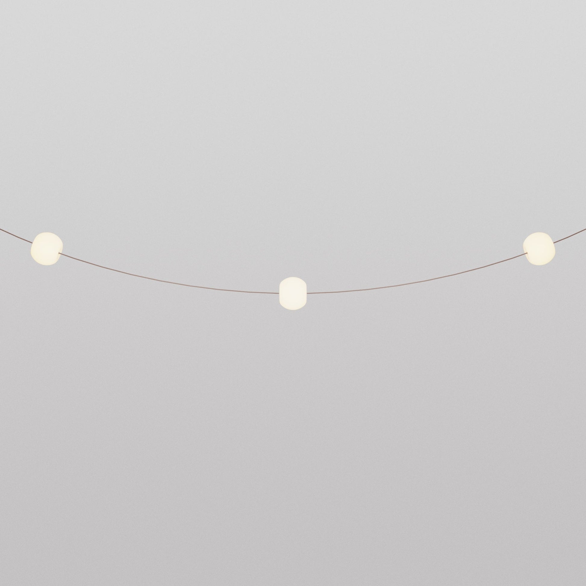 Catena luminosa 3 punti luce da esterno IP67 Desert Brown con spina UK - Marina3 Cherry 140 cm