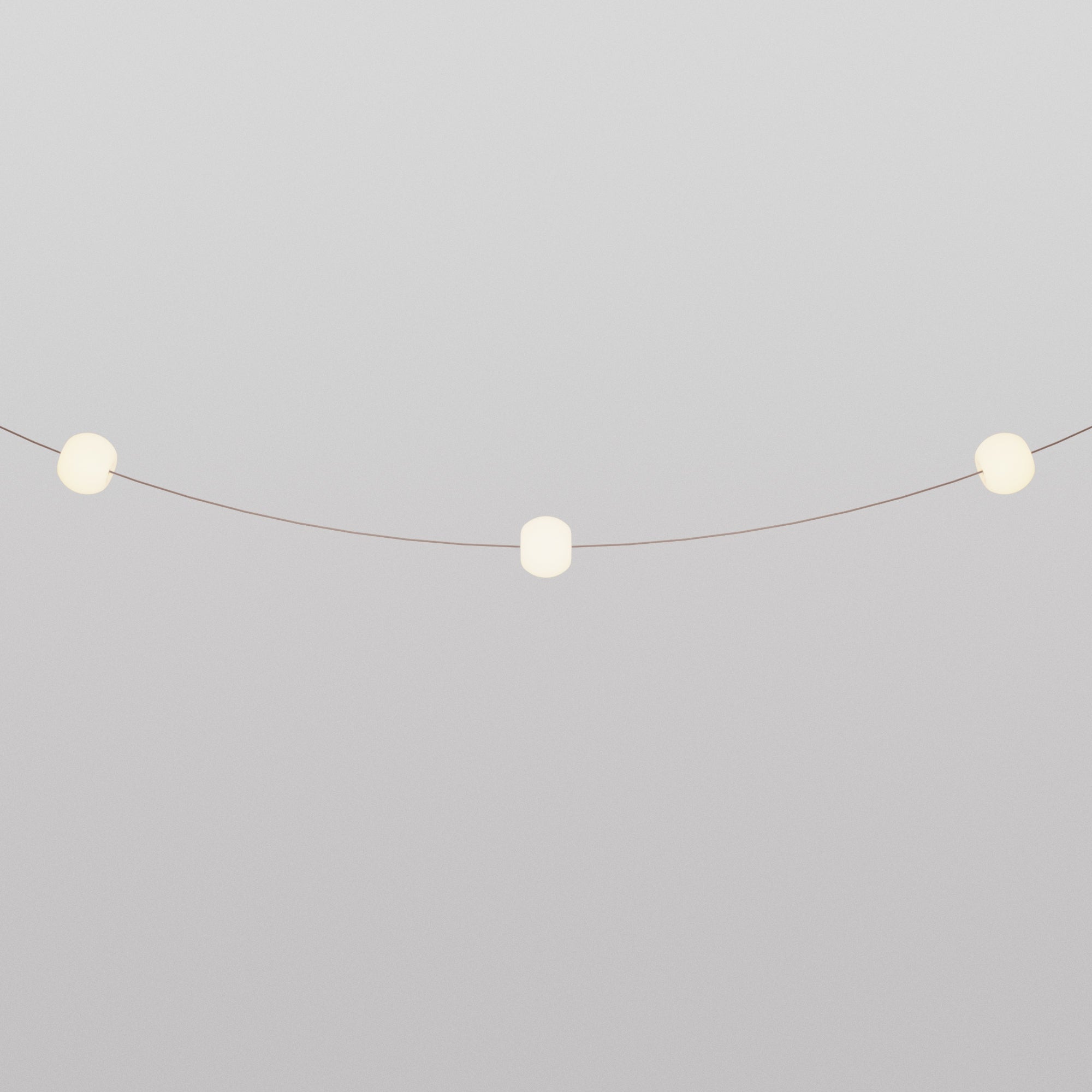 Catena luminosa 3 punti luce da esterno IP67 Desert Brown con spina UK - Marina3 Cherry 140 cm