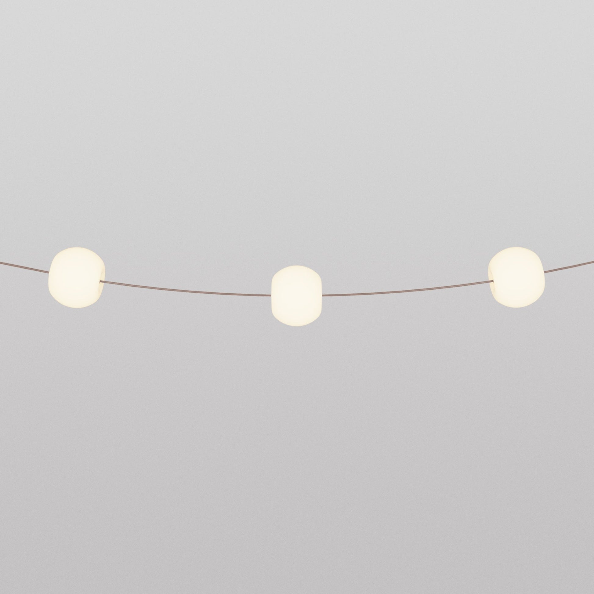 Catena luminosa 3 punti luce da esterno IP67 Desert Brown con spina UK - Marina3 Cherry 70 cm