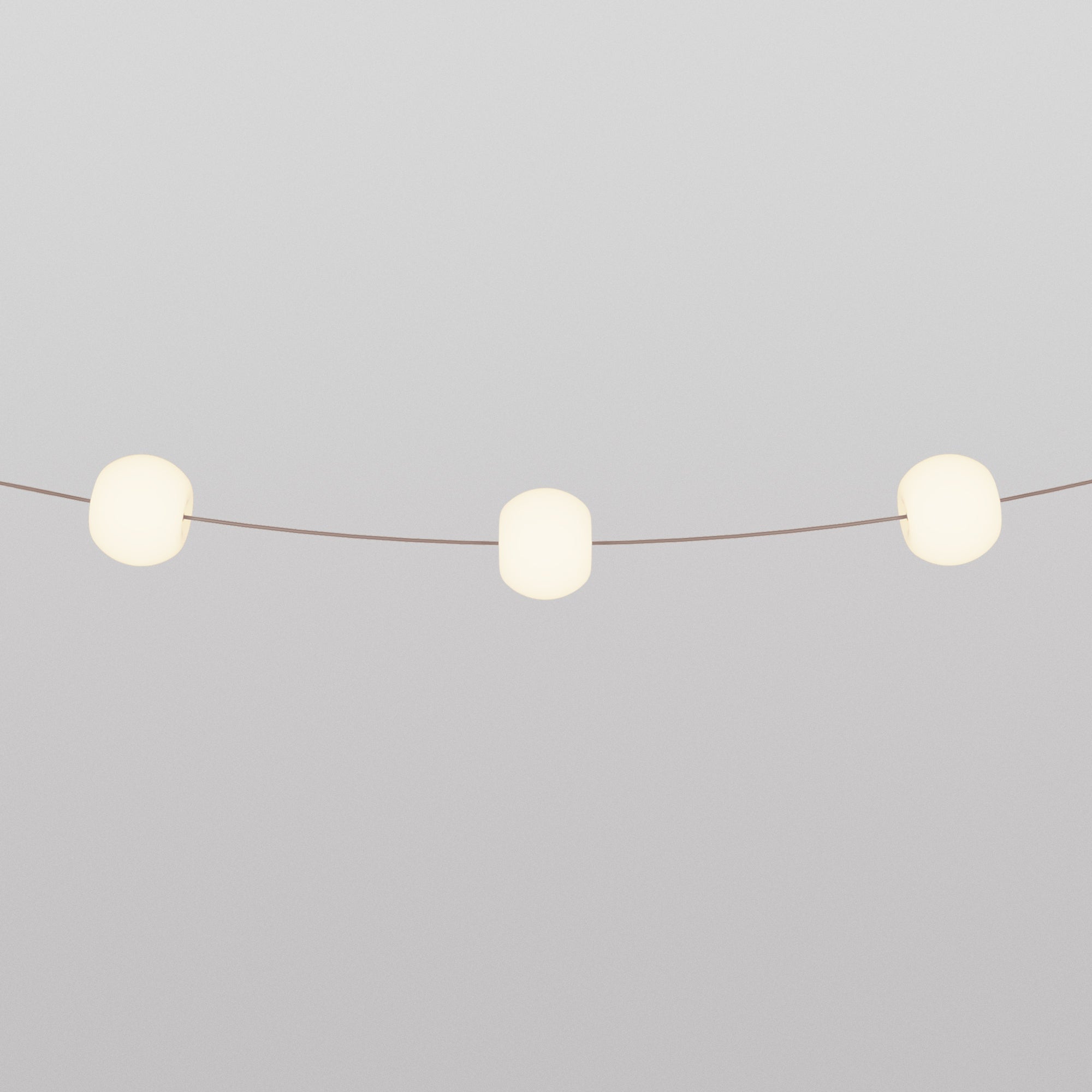 Catena luminosa 3 punti luce da esterno IP67 Desert Brown con spina UK - Marina3 Cherry 70 cm