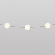 Catena luminosa 3 punti luce da esterno IP67 Grigio con spina UK - Marina3 Cherry 70 cm