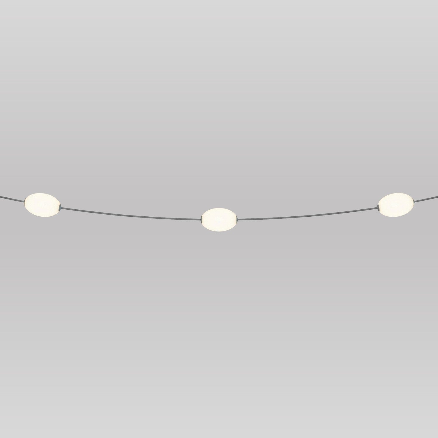 Catena luminosa 3 punti luce da esterno IP67 Grigio - Marina3