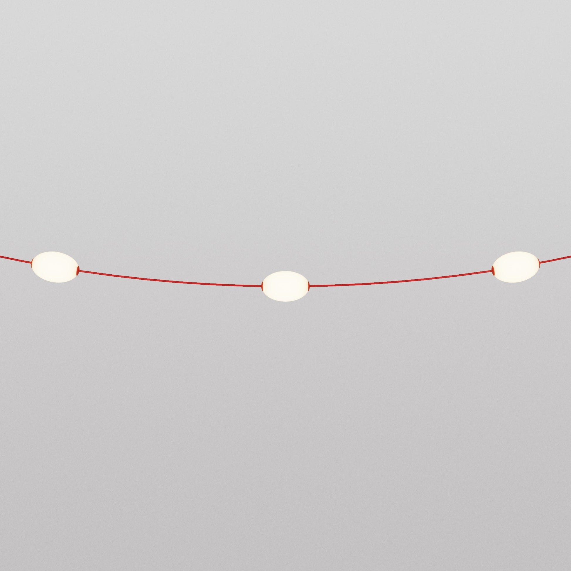 Catena luminosa 3 punti luce da esterno IP67 Rosso stella marina con spina UK - Marina3