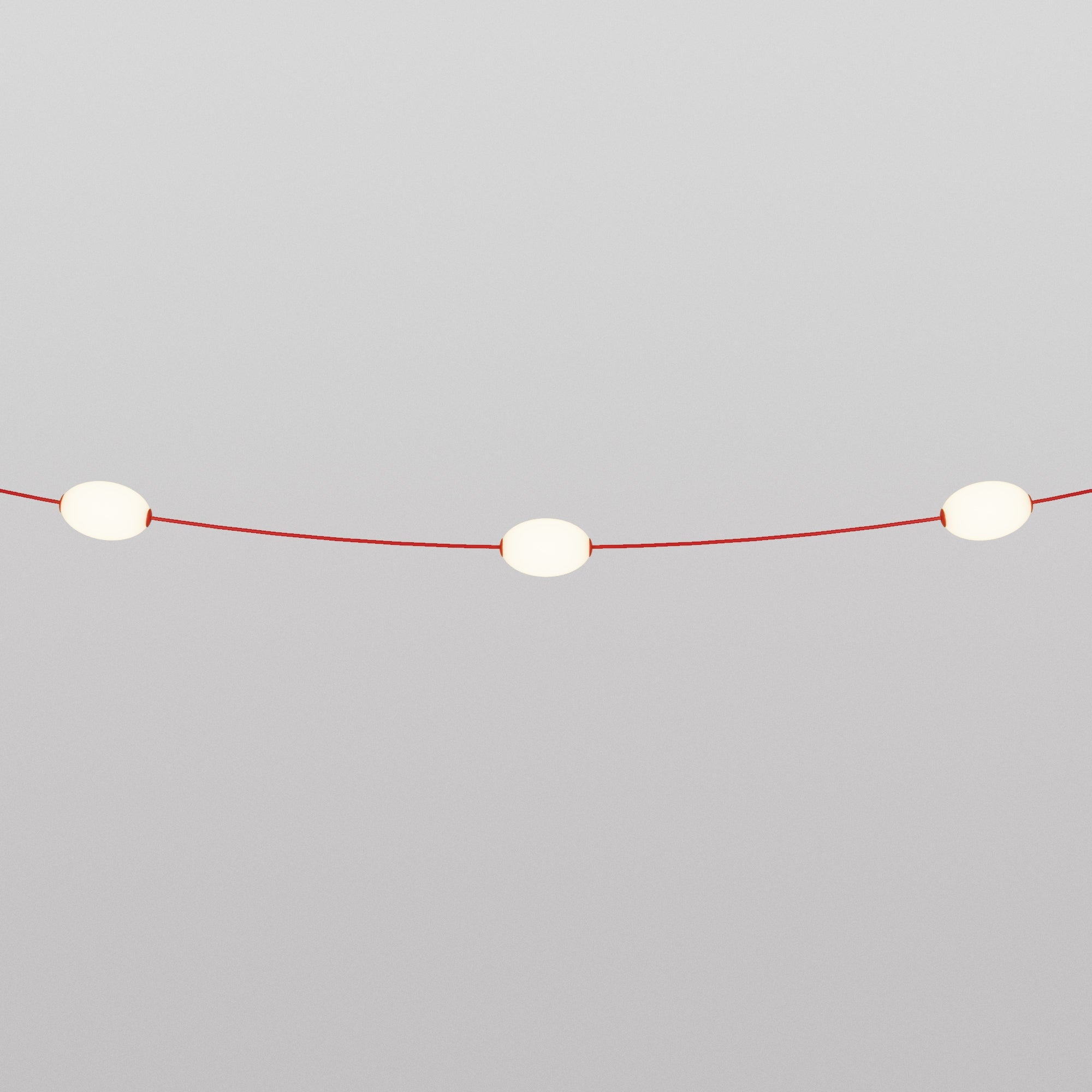Catena luminosa 3 punti luce da esterno IP67 Rosso stella marina con spina UK - Marina3