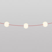 Catena luminosa 3 punti luce da esterno IP67 Rosso Stella Marina con spina UK - Marina3 Cherry 70 cm