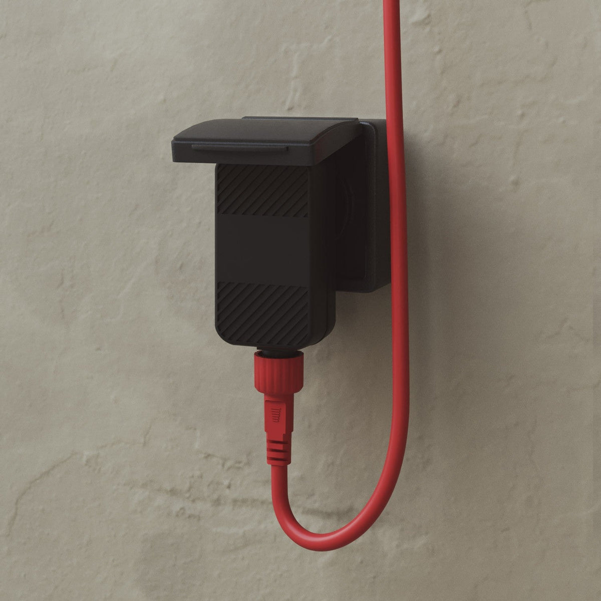 Catena luminosa 3 punti luce da esterno IP67 Rosso Stella Marina con spina UK - Marina3 Cherry 70 cm