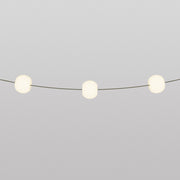Catena luminosa 3 punti luce da esterno IP67 Verde Oliva con spina UK - Marina3 Cherry 70 cm