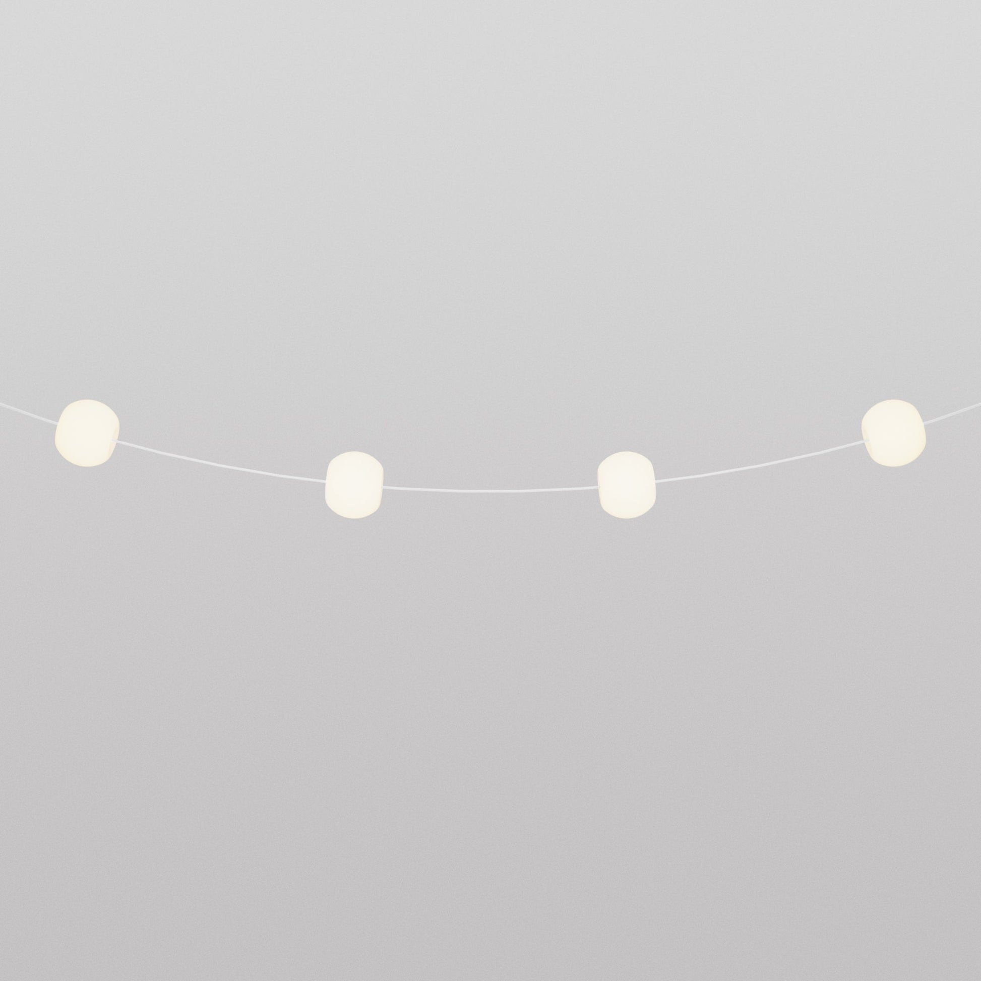 Catena luminosa 4 punti luce da esterno IP67 Bianco Sabbia con spina UK - Marina4 Cherry 70 cm