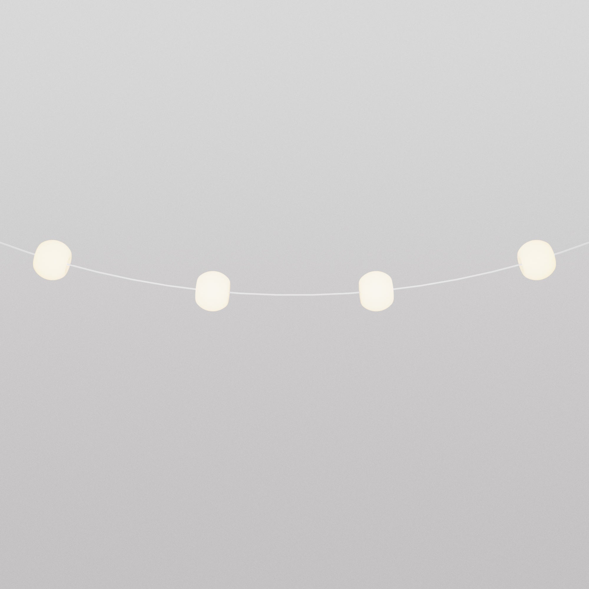 Catena luminosa 4 punti luce da esterno IP67 Bianco Sabbia con spina UK - Marina4 Cherry 70 cm