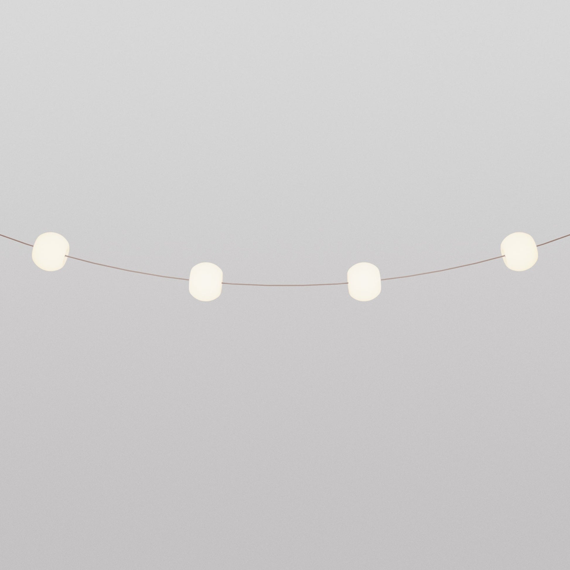 Catena luminosa 4 punti luce da esterno IP67 Desert Brown con spina UK - Marina4 Cherry 70 cm