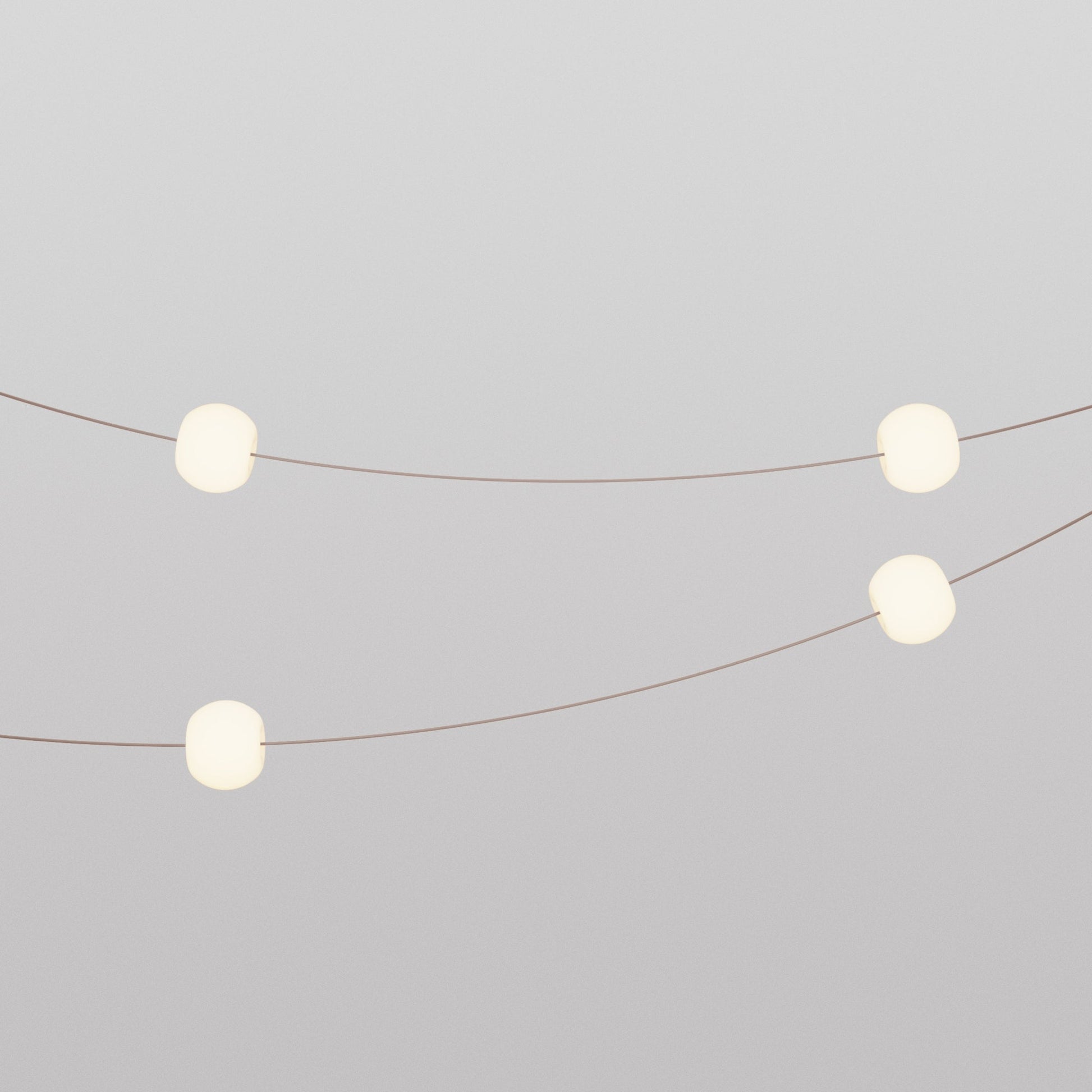 Catena luminosa 4 punti luce da esterno IP67 Desert Brown con spina UK - Marina4 Cherry 140 cm