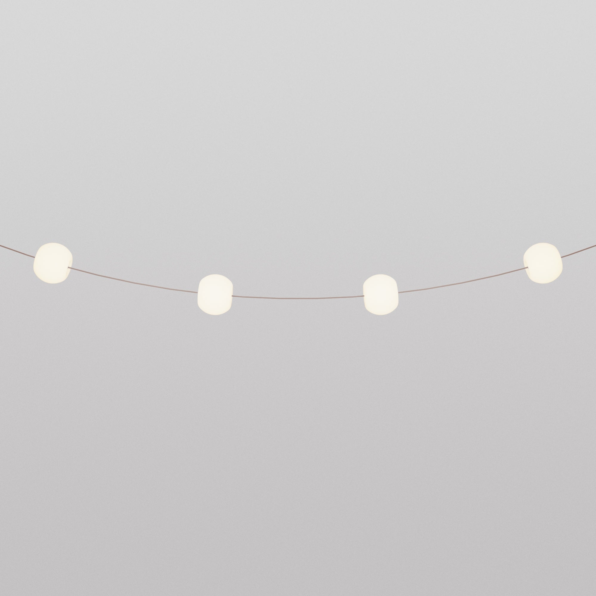 Catena luminosa 4 punti luce da esterno IP67 Desert Brown - Marina4 Cherry 70 cm