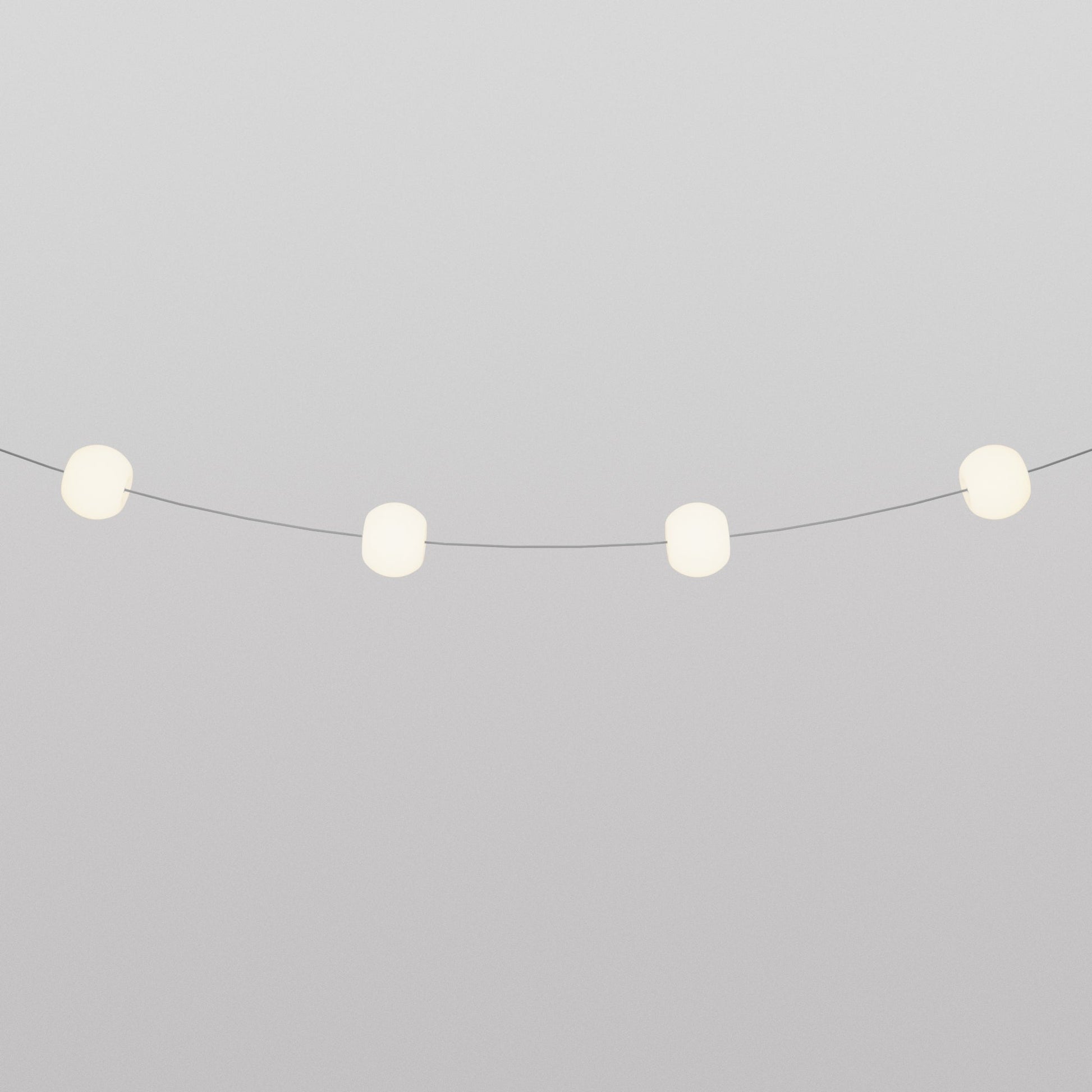 Catena luminosa 4 punti luce da esterno IP67 Grigio con spina UK - Marina4 Cherry 70 cm
