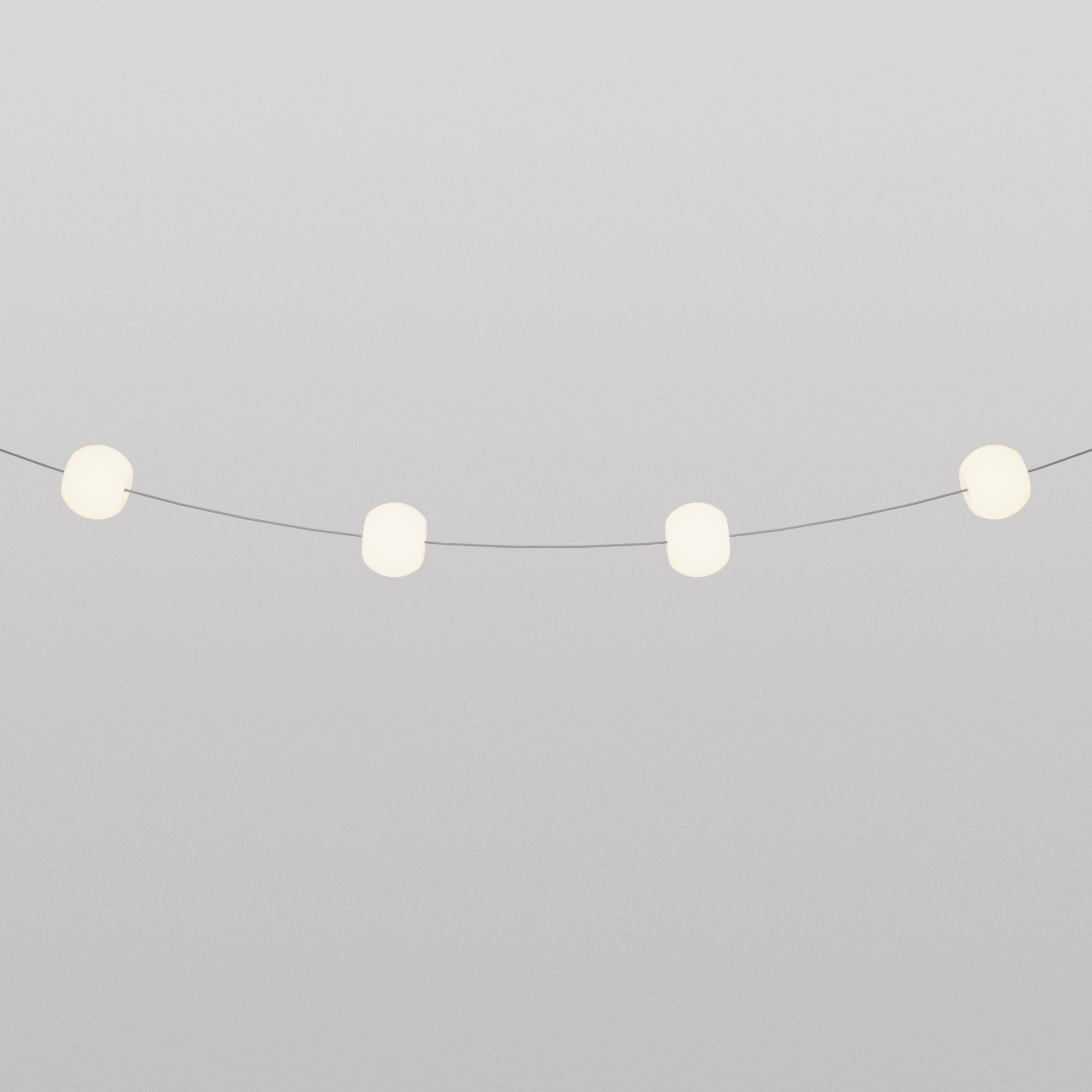 Catena luminosa 4 punti luce da esterno IP67 Grigio con spina UK - Marina4 Cherry 70 cm