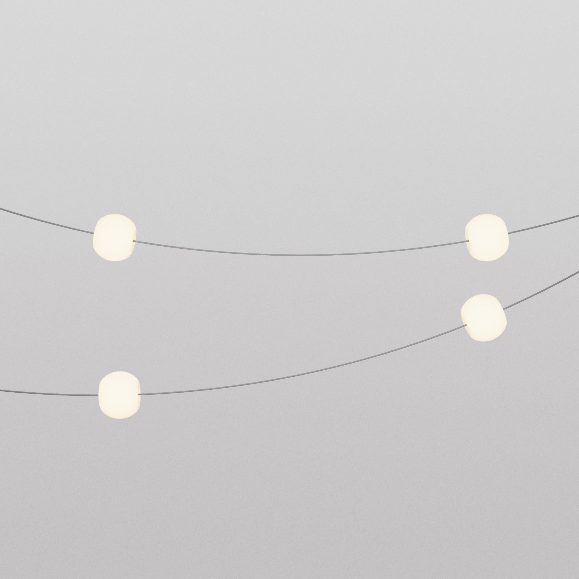 Catena luminosa 4 punti luce da esterno IP67 Grigio con spina UK - Marina4 Cherry 140 cm