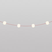 Catena luminosa 4 punti luce da esterno IP67 Rosso Stella Marina con spina UK - Marina4 Cherry 70 cm