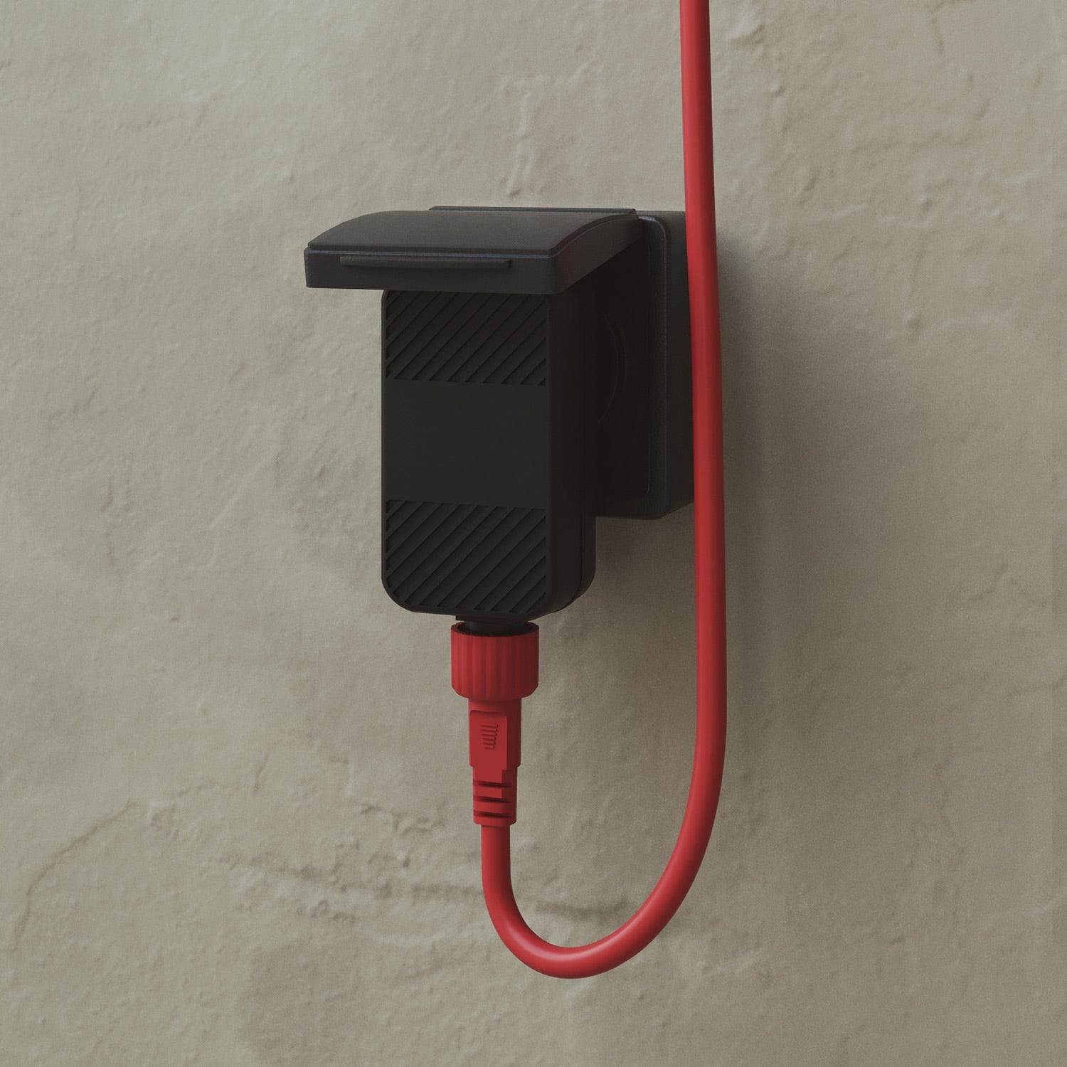 Catena luminosa 4 punti luce da esterno IP67 Rosso Stella Marina con spina UK - Marina4 Cherry 70 cm