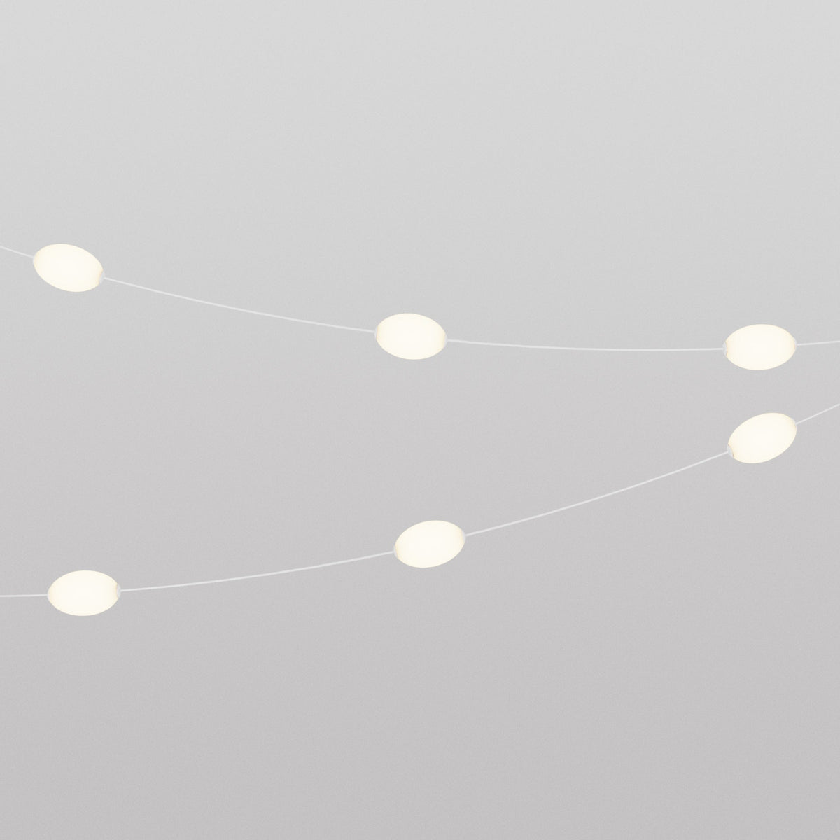 Catena luminosa 6 punti luce da esterno IP67 Bianco sabbia con spina UK - Marina6
