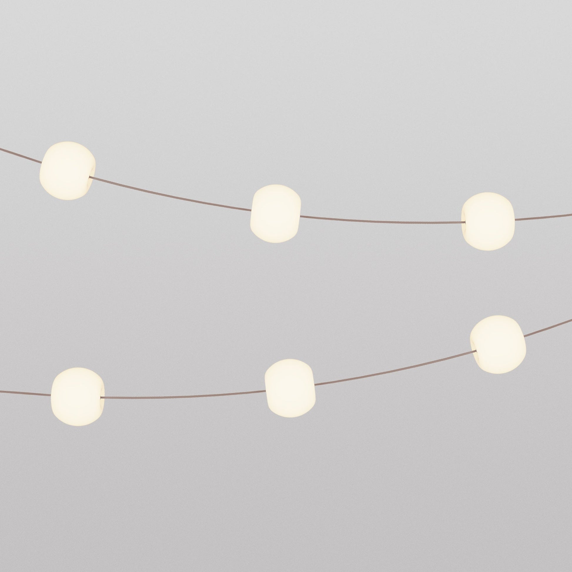Catena luminosa 6 punti luce da esterno IP67 Desert Brown con spina UK - Marina6 Cherry 70 cm