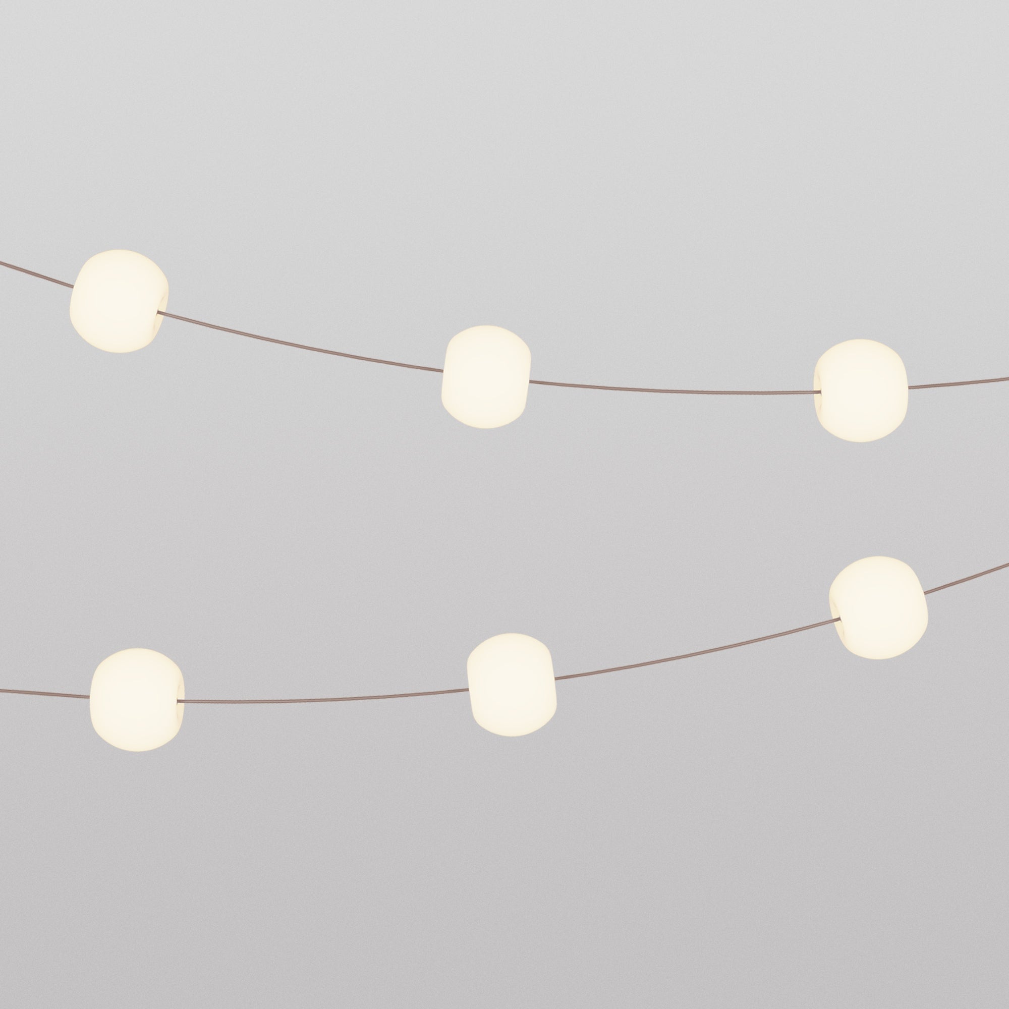 Catena luminosa 6 punti luce da esterno IP67 Desert Brown con spina UK - Marina6 Cherry 70 cm