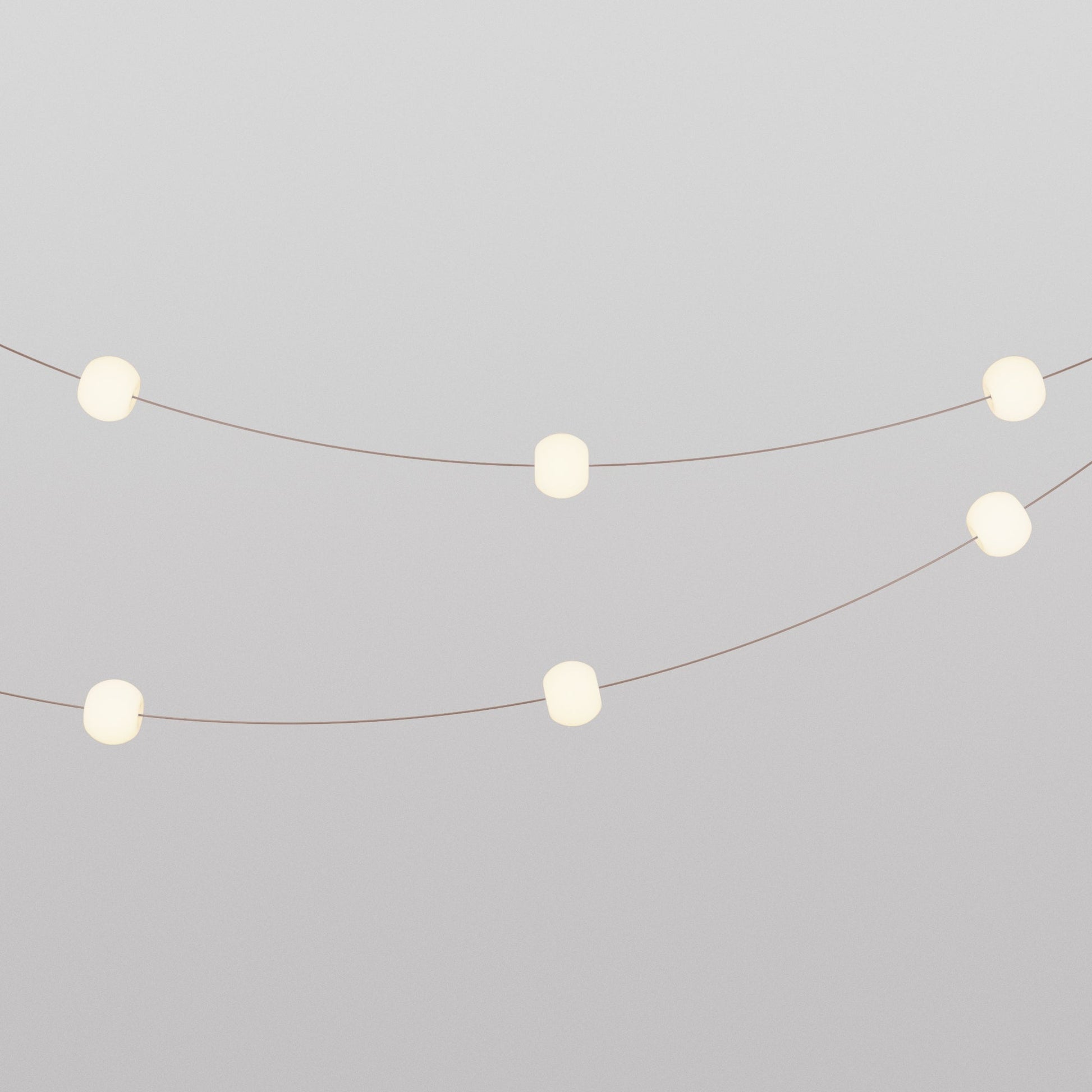Catena luminosa 6 punti luce da esterno IP67 Desert Brown con spina UK - Marina6 Cherry 140 cm