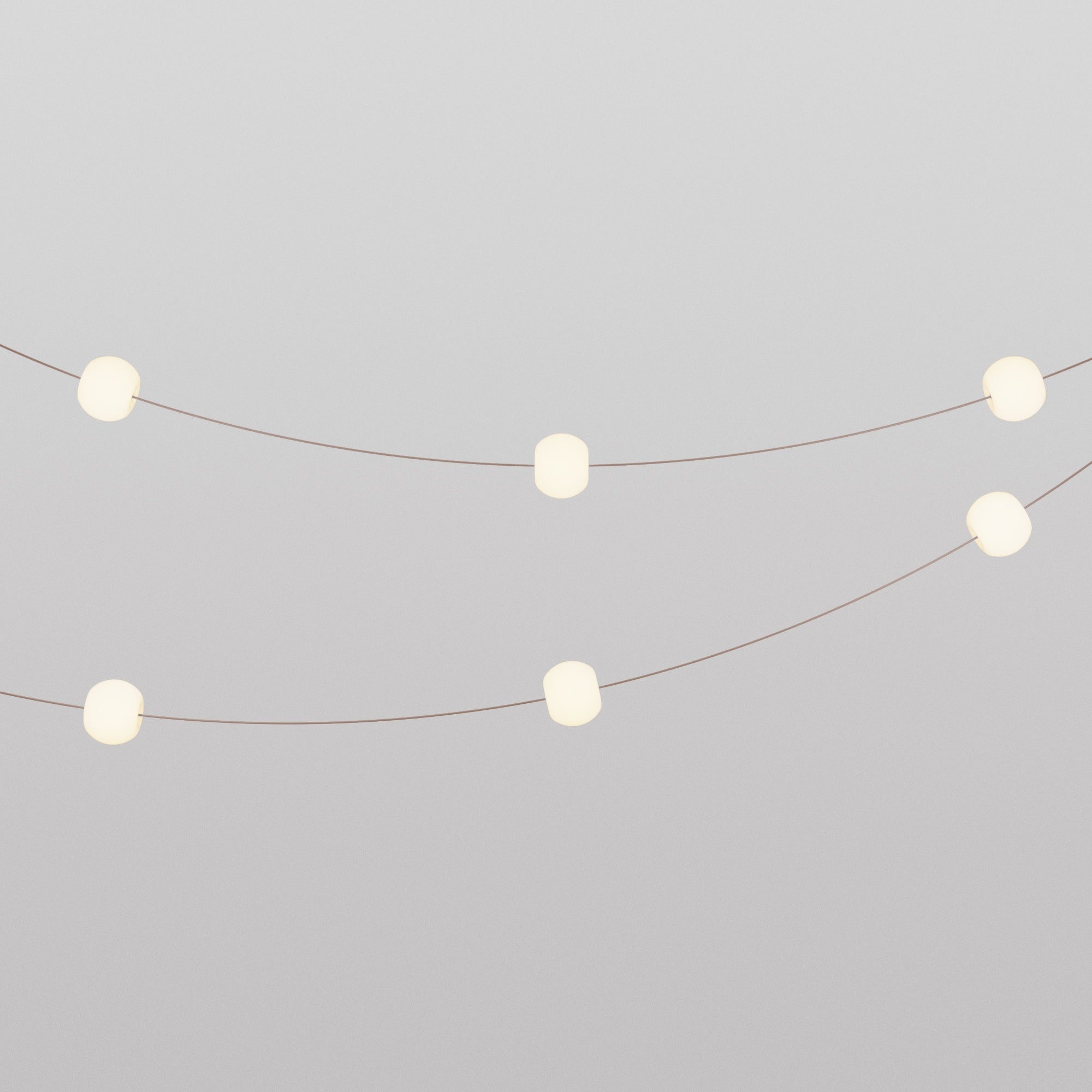 Catena luminosa 6 punti luce da esterno IP67 Desert Brown con spina UK - Marina6 Cherry 140 cm